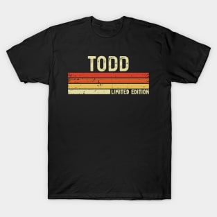 Todd Name Vintage Retro Limited Edition Gift T-Shirt